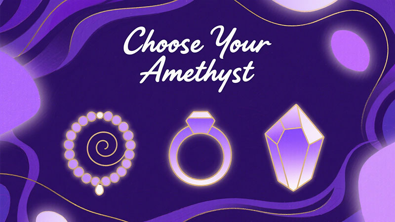 Choose Your Amethyst: Bracelet, Ring, or Crystal
