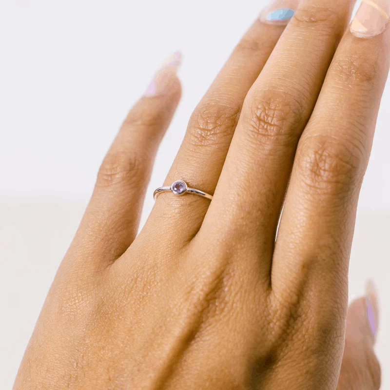 Amethyst Silver Ring