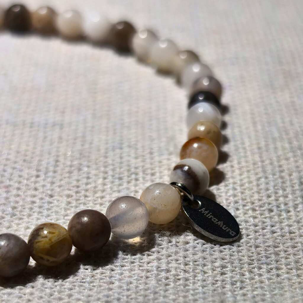 Bamboo Leaf Agate Energy Bracelet