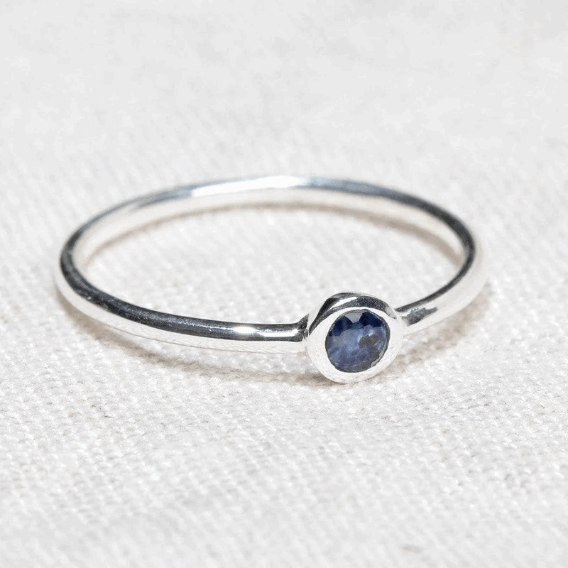 Blue Sapphire Silver Ring