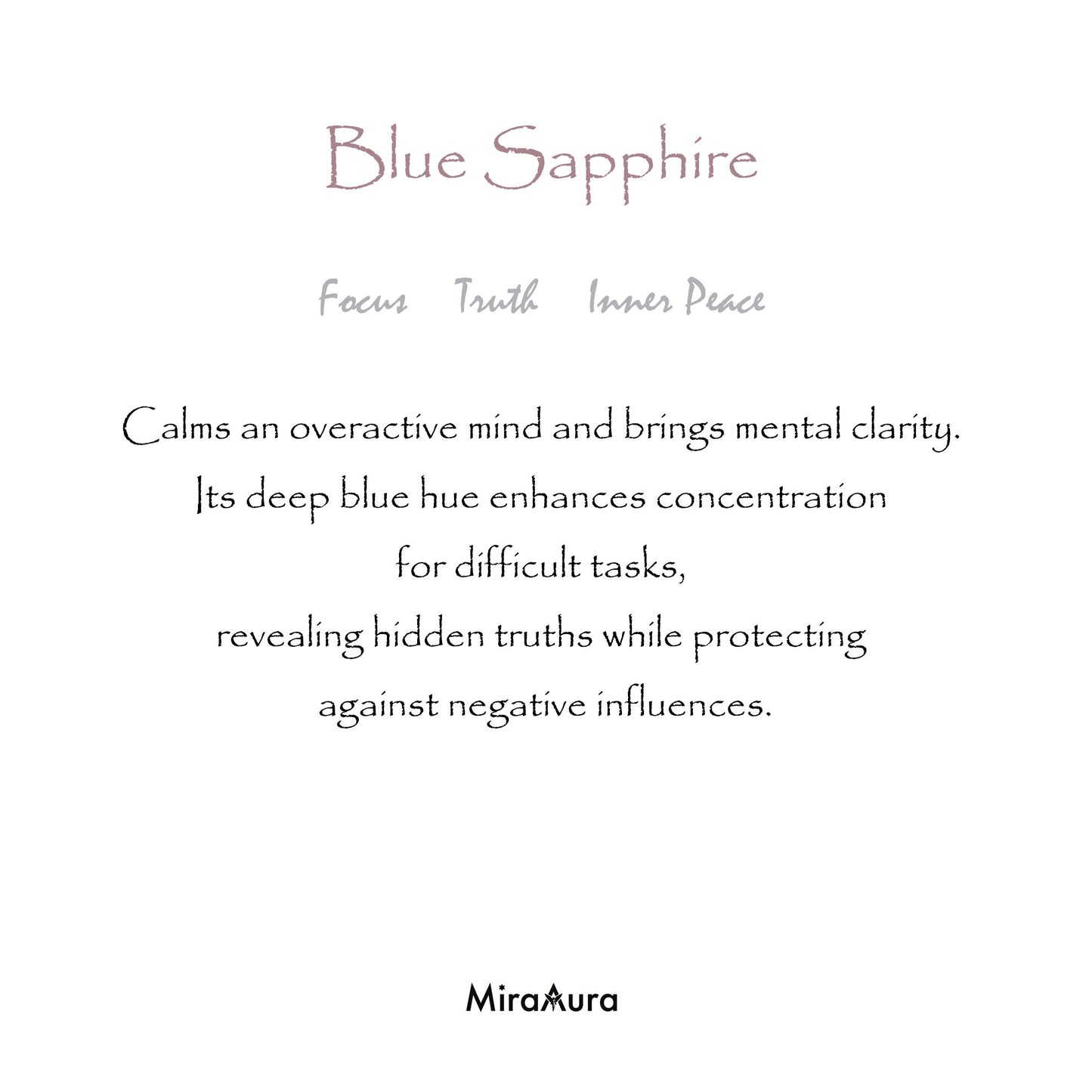 Blue Sapphire Silver Ring