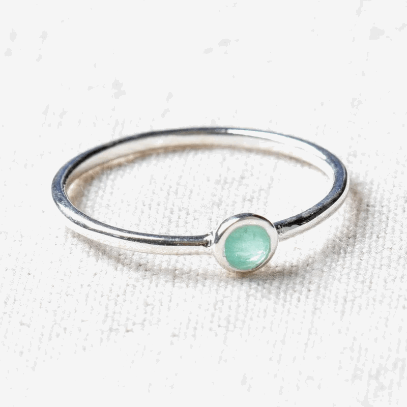 Emerald Silver Ring