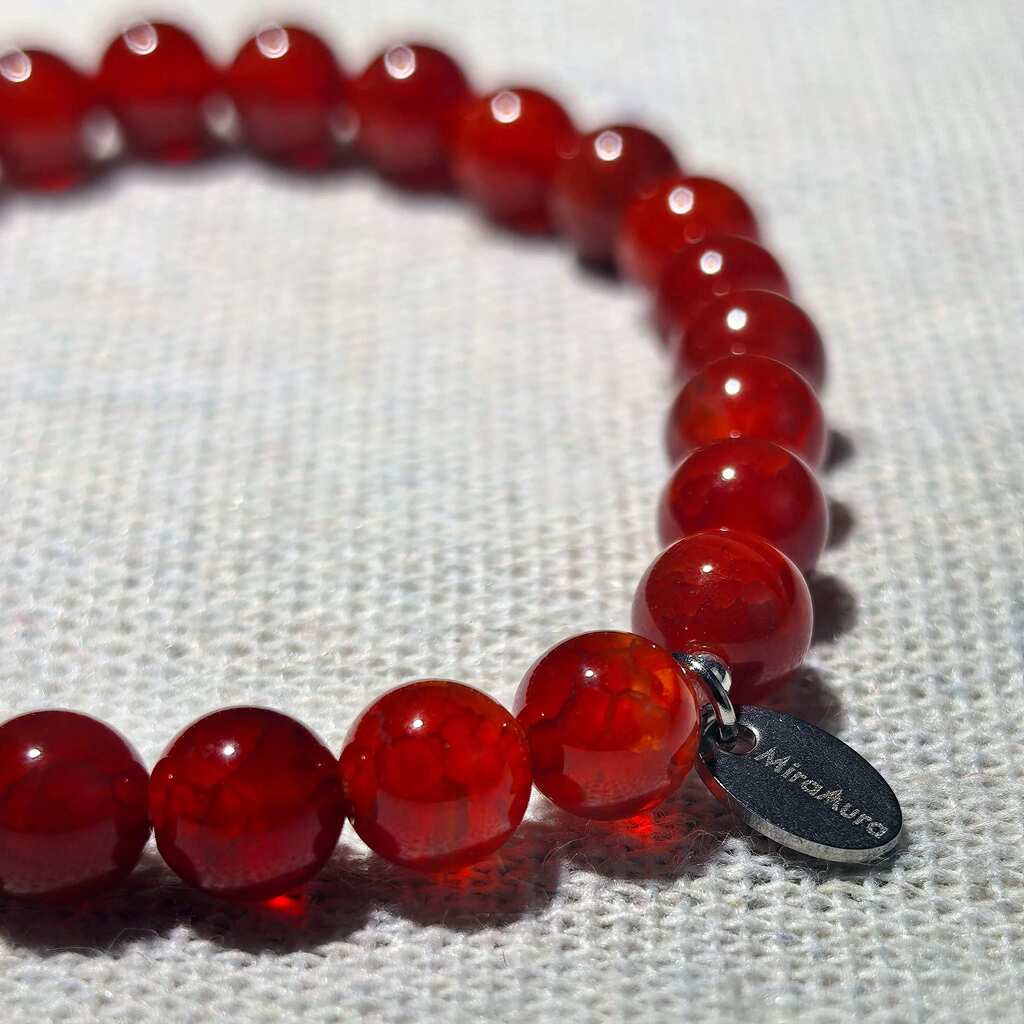 Red Dragon Vein Agate Energy Bracelet