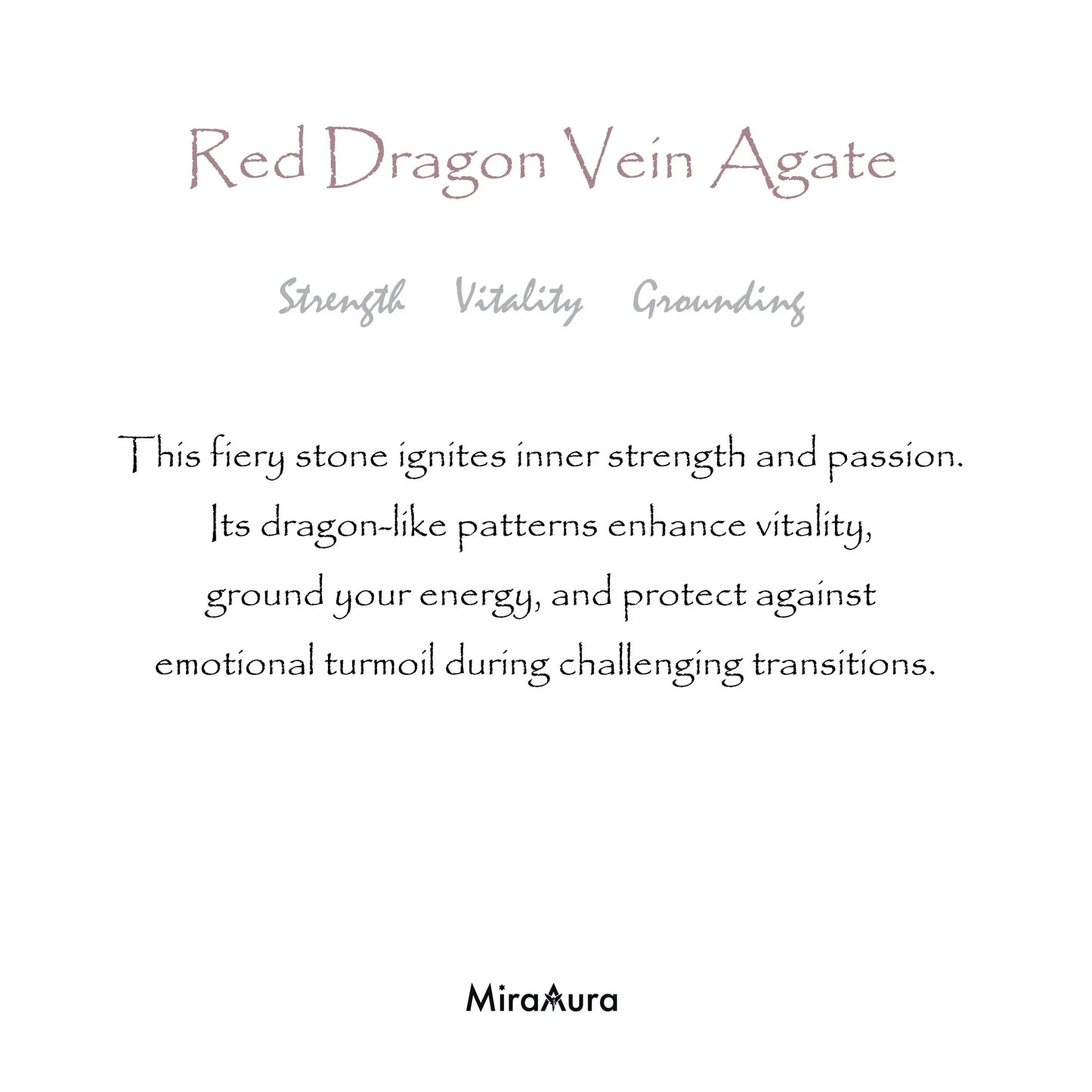 Red Dragon Vein Agate Energy Bracelet
