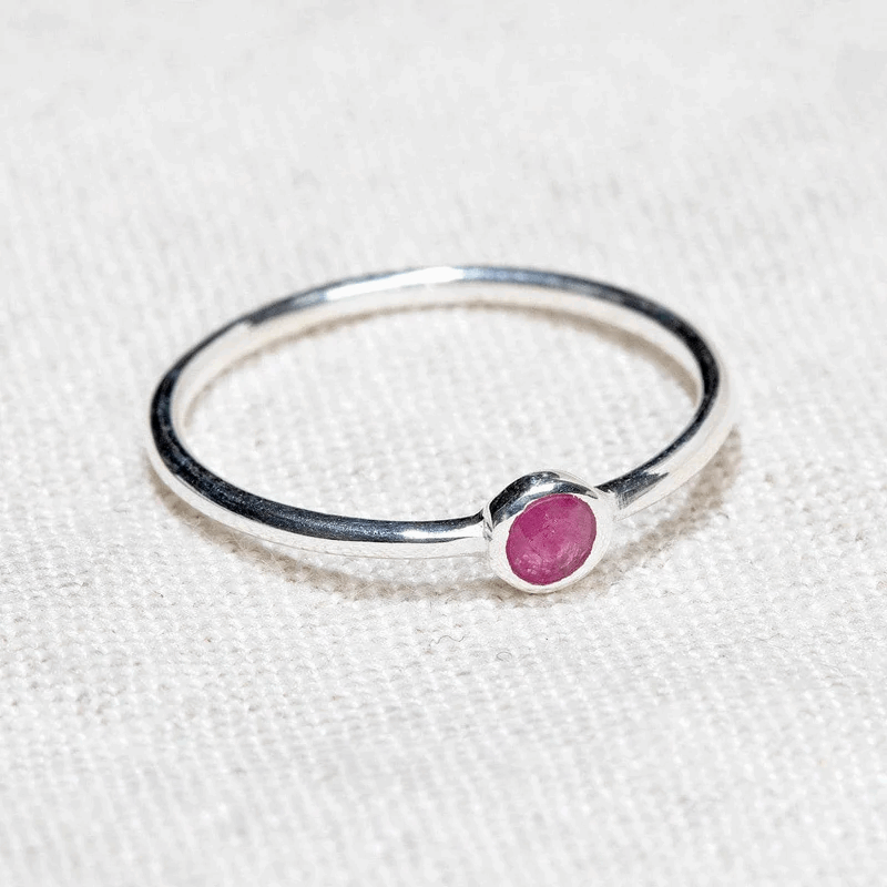 Ruby Silver Ring