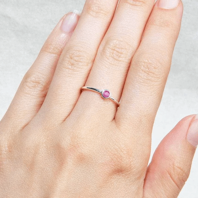 Ruby Silver Ring