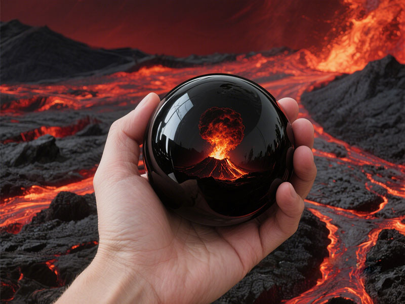 The Volcanic Origins of Black Obsidian: From Lava to Healing Gem