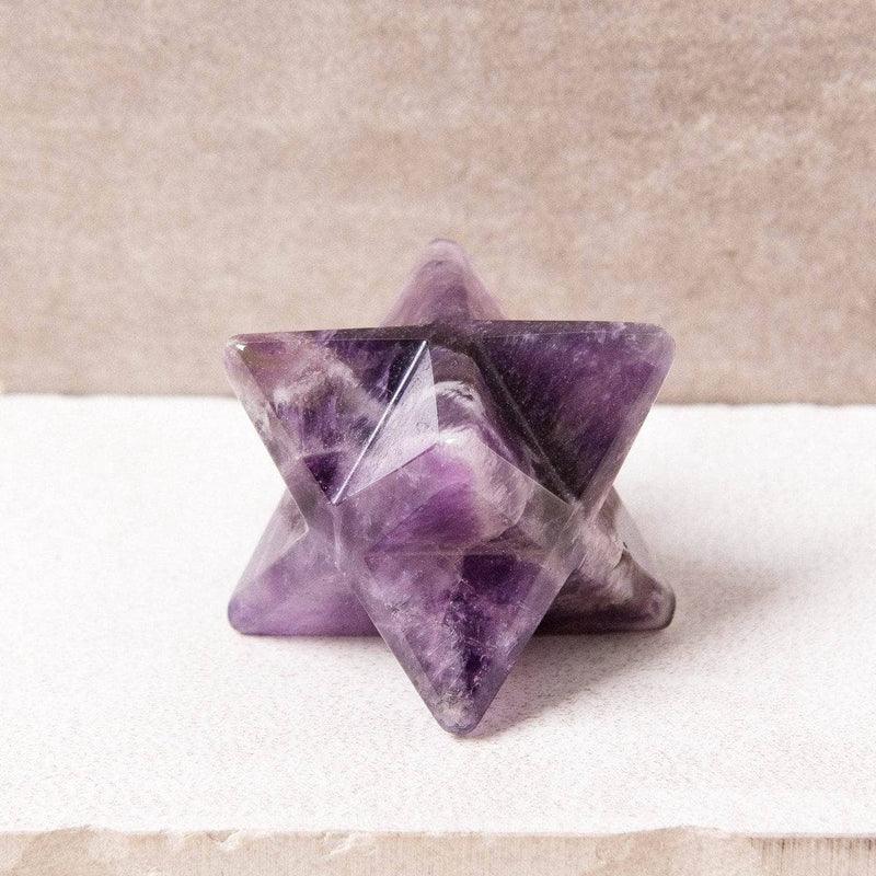Amethyst Merkaba, sacred geometric shape for meditation and spiritual growth
