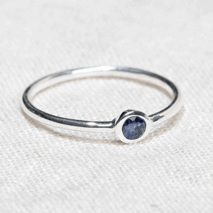Blue Sapphire Silver Ring