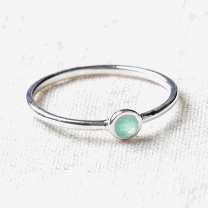 Emerald Silver Ring