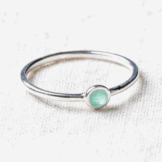 Emerald Silver Ring