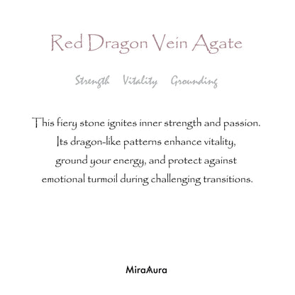 Red Dragon Vein Agate Energy Bracelet